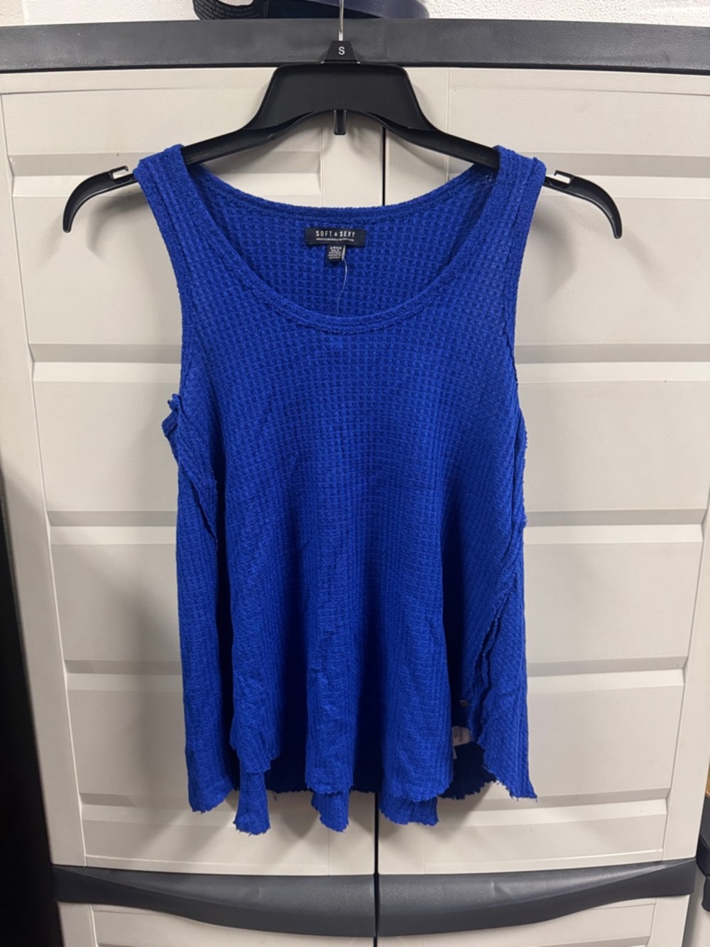 American Eagle Outfitters Royal Blue Waffle Knit Tank